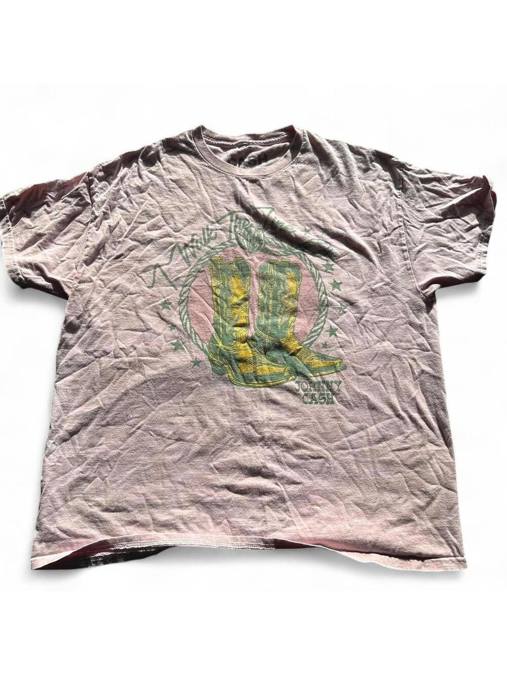 Johnny Cash I Walk The Line Graphic Tee Size LG